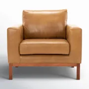 تفصيل كرسي  جلد بإطار خشبي