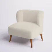 تفصيل كرسي قماش بوكليه كريمي
