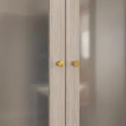 تفصيل دولاب زاوية زجاجي بتصميم عصري