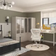 تفصيل دولاب زاوية زجاجي بتصميم عصري