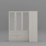 تفصيل دولاب زاوية زجاجي بتصميم عصري