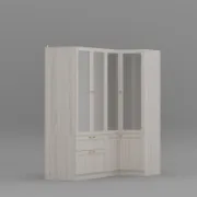 تفصيل دولاب زاوية زجاجي بتصميم عصري