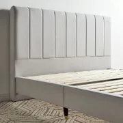 تفصيل سرير كبير رمادي