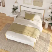 تفصيل سرير خشب طبيعي منجد