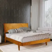 تفصيل سرير خشب منقوش