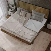 تفصيل سرير خشب منقوش