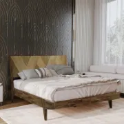 تفصيل سرير خشب منقوش