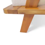 تفصيل سرير منجد من خشب الأكاسيا