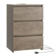 تفصيل كومود بثلاث أدراج وشحن USB سمارت