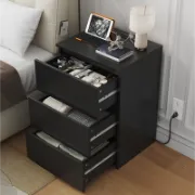 تفصيل كومود بثلاث أدراج وشحن USB سمارت