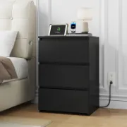 تفصيل كومود بثلاث أدراج وشحن USB سمارت