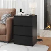 تفصيل كومود بثلاث أدراج وشحن USB سمارت