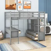 تفصيل سرير علوي مزود بوحدات تخزين