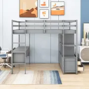 تفصيل سرير علوي مزود بوحدات تخزين