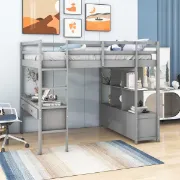 تفصيل سرير علوي مزود بوحدات تخزين