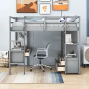 تفصيل سرير علوي مزود بوحدات تخزين