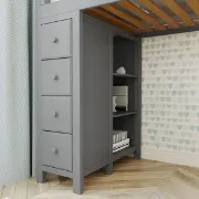 تفصيل سرير علوي رمادي