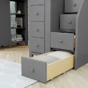 تفصيل سرير علوي رمادي