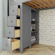 تفصيل سرير علوي رمادي