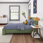 تفصيل سرير منجد من خشب الصنوبر