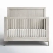 تفصيل سرير خشب صلب رمادي