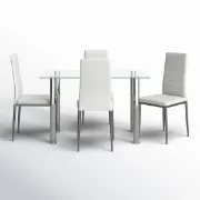 تفصيل طقم طاولة طعام مستطيلة