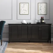 تفصيل بوفية اسود خشب صلب