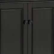 تفصيل بوفية اسود خشب صلب