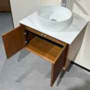 تفصيل منضدة حمام مودرن خشب