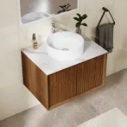 تفصيل منضدة حمام مودرن خشب