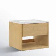 تفضيل منضدة حمام من خشب فاتح
