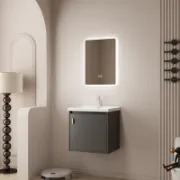 منضدة حمام جدارية رمادي