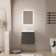 منضدة حمام جدارية رمادي