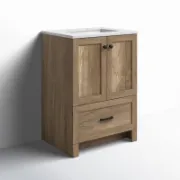 تفصيل وحدة حمام لون خشبي فاتح