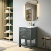 تفصيل وحدة حمّام مع حوض مستطيل