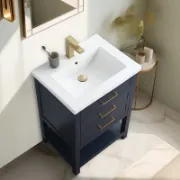 تفصيل وحدة حمّام مع حوض مستطيل