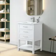 تفصيل وحدة حمّام مع حوض مستطيل