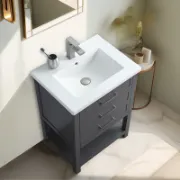 تفصيل وحدة حمّام مع حوض مستطيل