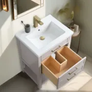 تفصيل وحدة حمّام مع حوض مستطيل