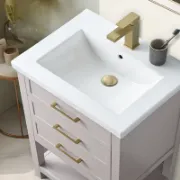 تفصيل وحدة حمّام مع حوض مستطيل