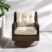 تفصيل كرسي حديقة بني داكن مبطن