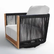 تفصيل كرسي حديقة دوار باللون البيچ